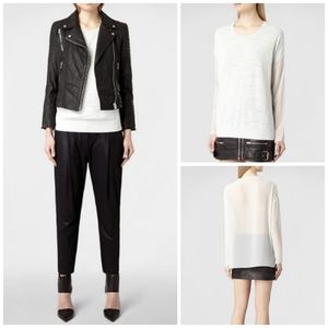 All Saints | Jovita Jumper Sheer Back Panel Marble